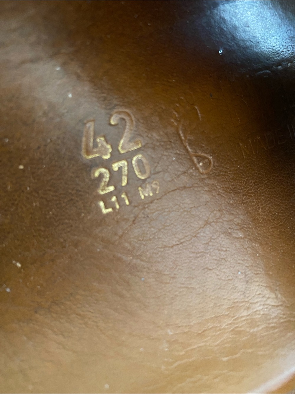 Birkenstock Arizona Gold Big Buckle slide sandal Cognac sz 42 L11 /M9 - Picture 5 of 14